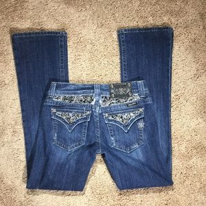 SIZE 28 MISS ME JP5002-6 JEANS LOW RISE BOOT